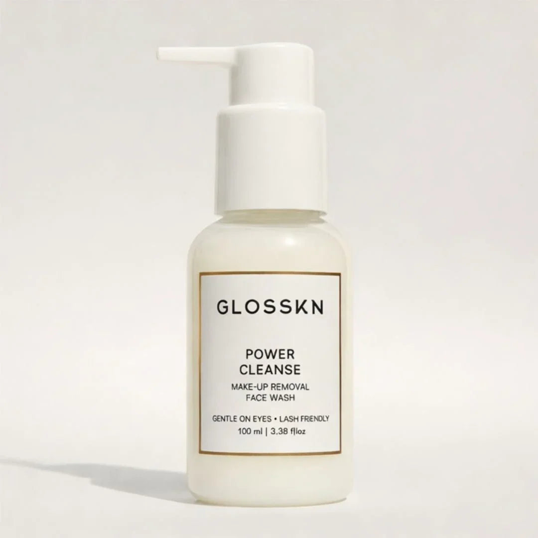 Glosskn Power Cleanse Face Wash 100ml Bottle - Lash Friendly Makeup Removing Face Wash